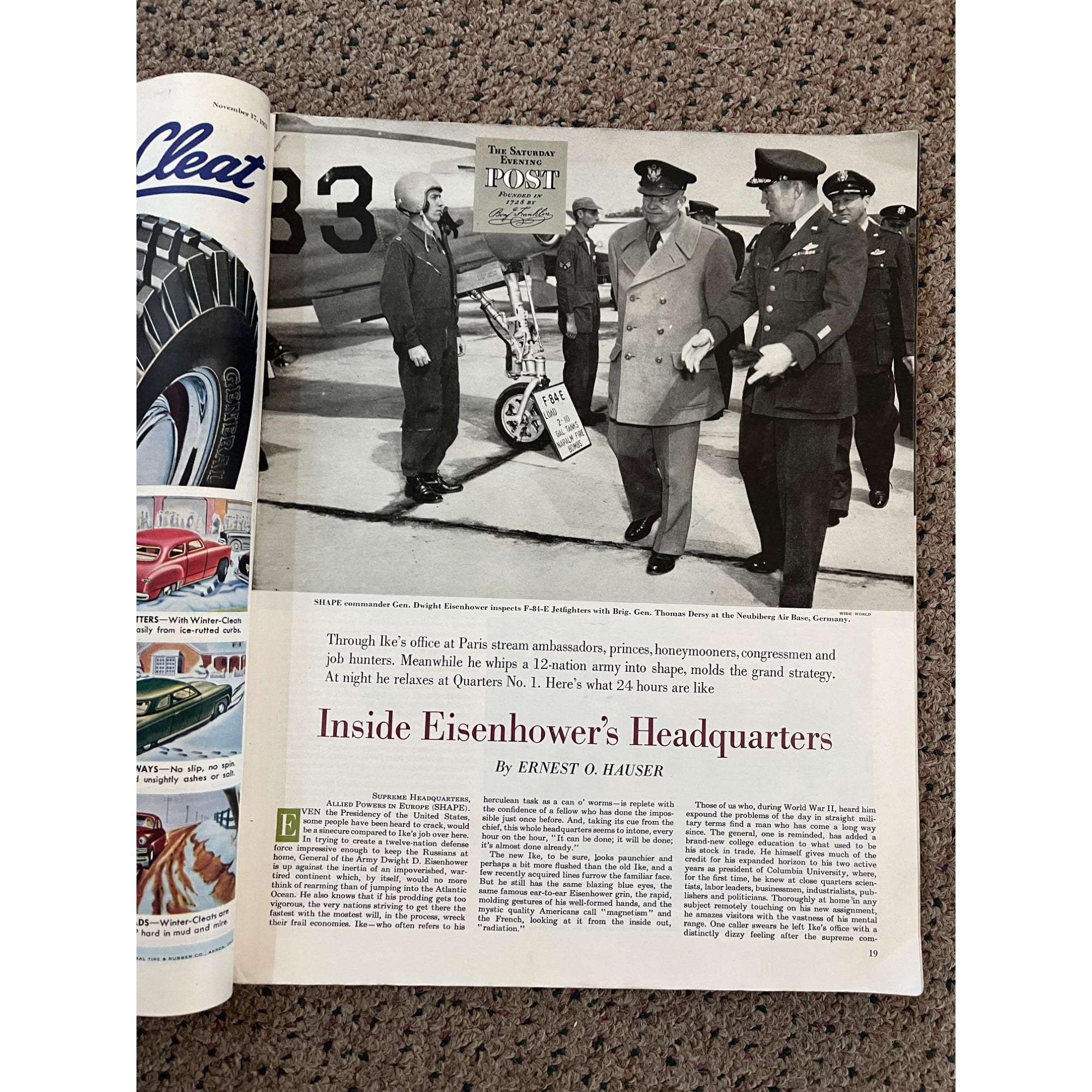 The Saturday Evening Post November 17, 1951 - Hughes Cover