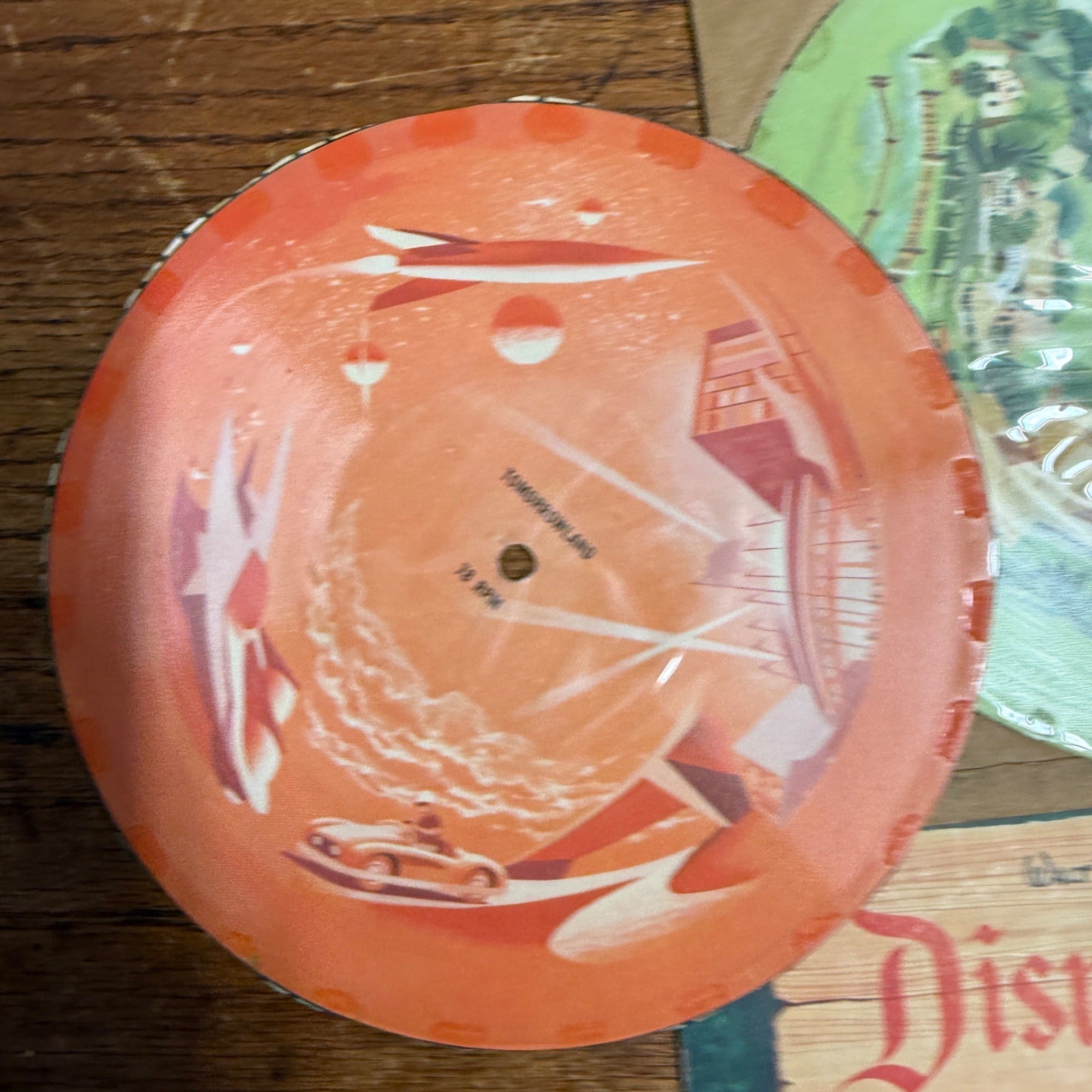 Vintage Walt Disney's Disneyland Musical Map With Five (5) Paper 78 RPM Records