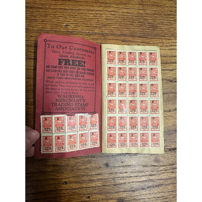 Vintage Waukesha Merchant's Trade Trading Stamp Book Wisconsin WI Booklet