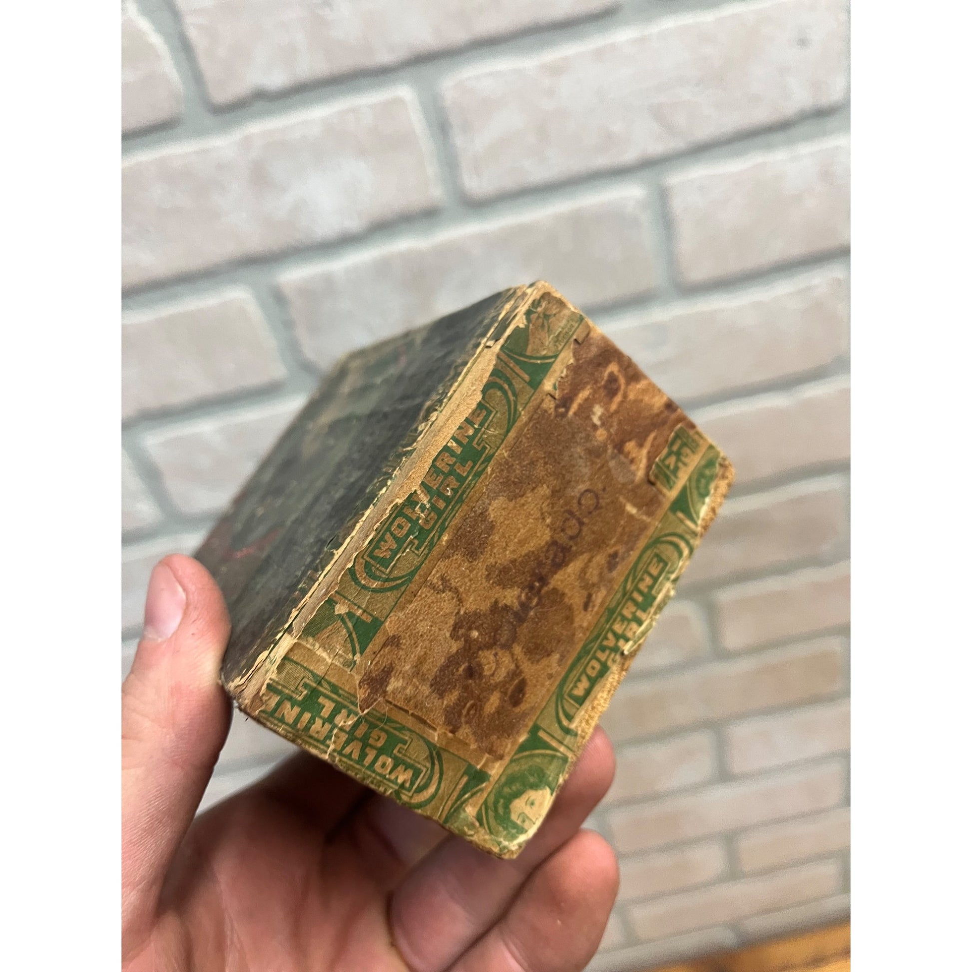 Vintage Wolverine Girl Cigar Wooden Box Advertising Kalamazoo Michigan Verdon