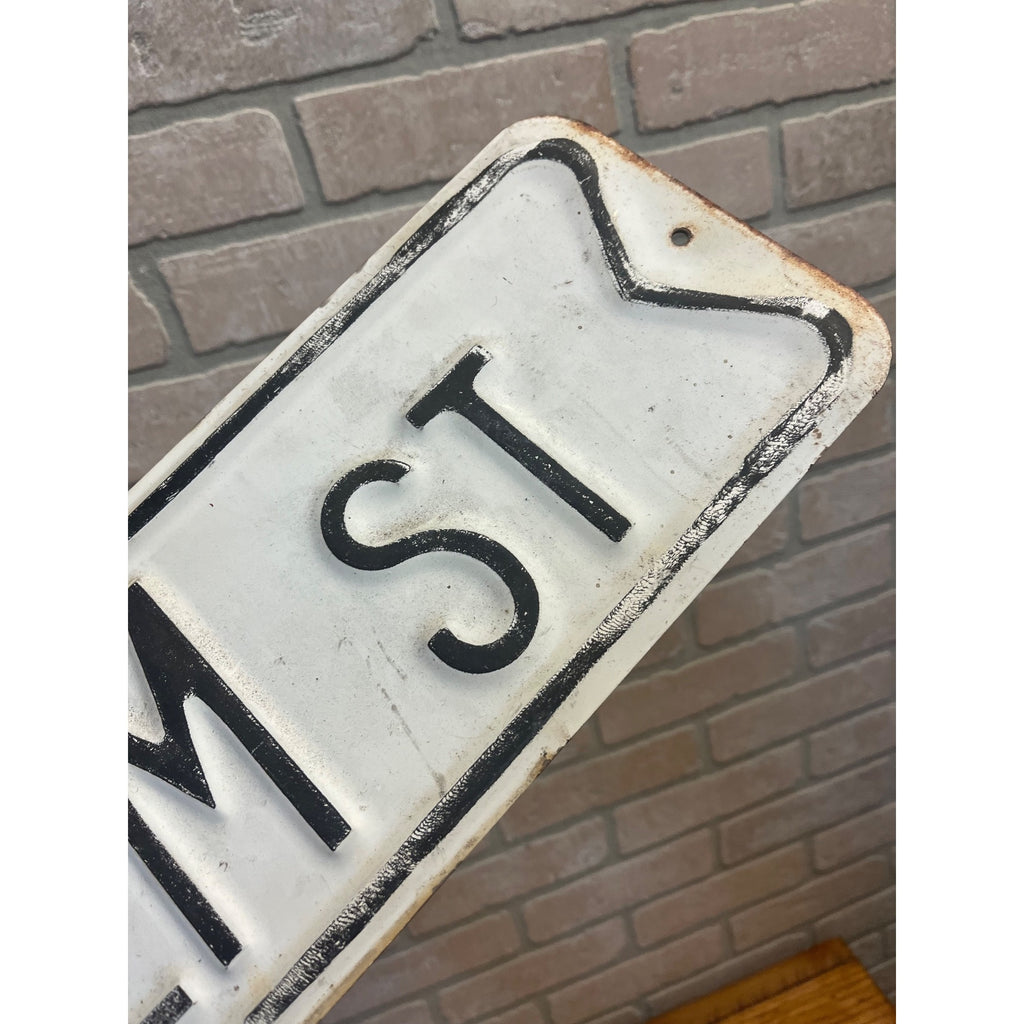 Original Vintage Elm St. Street Sign Embossed Heavy Steel Nightmare on Elm