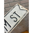 Original Vintage Elm St. Street Sign Embossed Heavy Steel Nightmare on Elm