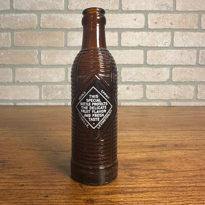 Orange Crush 7oz Brown Ribbed Soda Bottle Louisville, Lexington Kentucky Epping