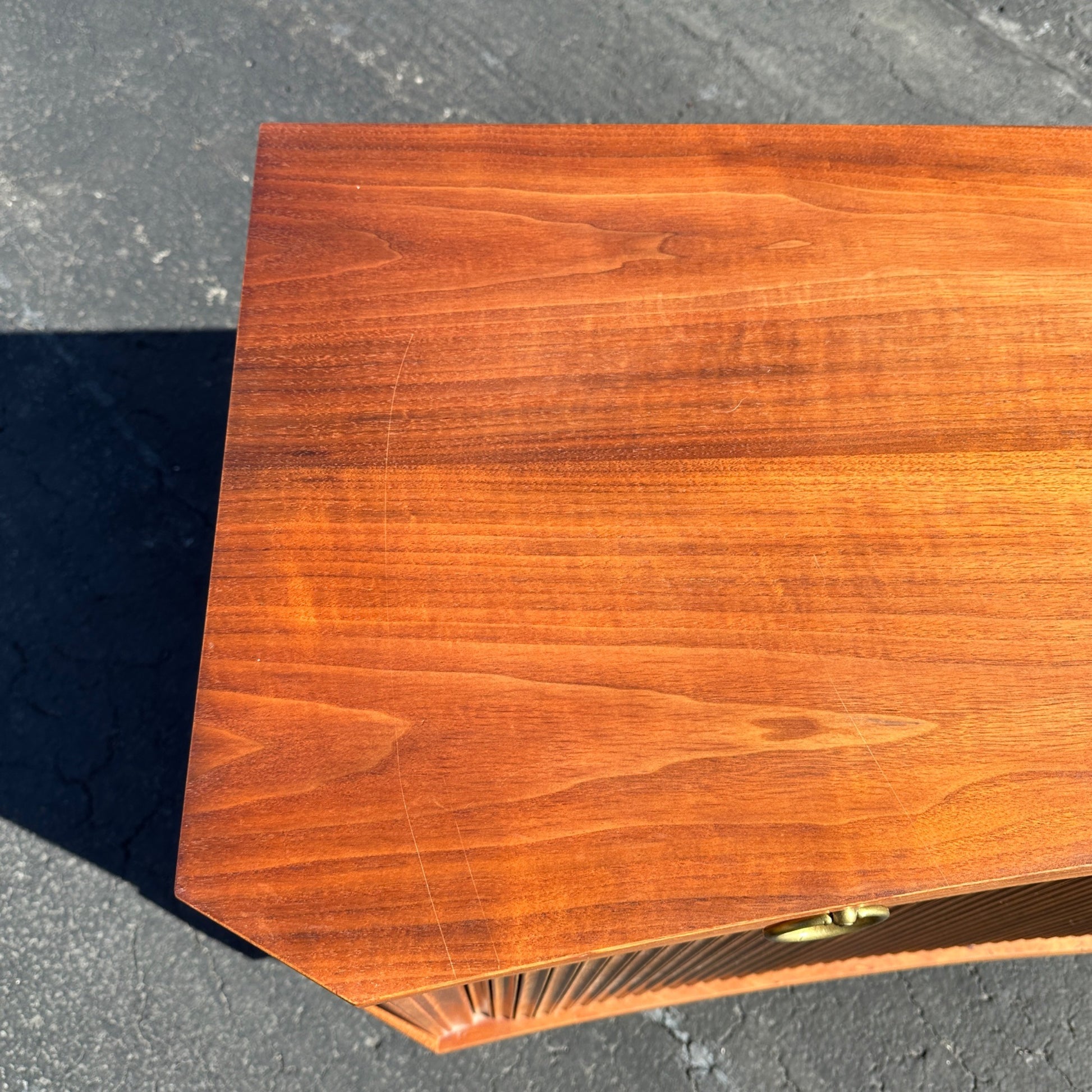 Michael Taylor Baker Furniture Regency Concave Sideboard Credenza Mid-Century