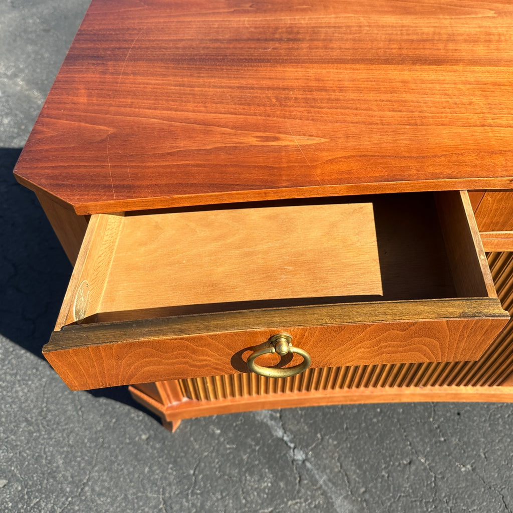 Michael Taylor Baker Furniture Regency Concave Sideboard Credenza Mid-Century
