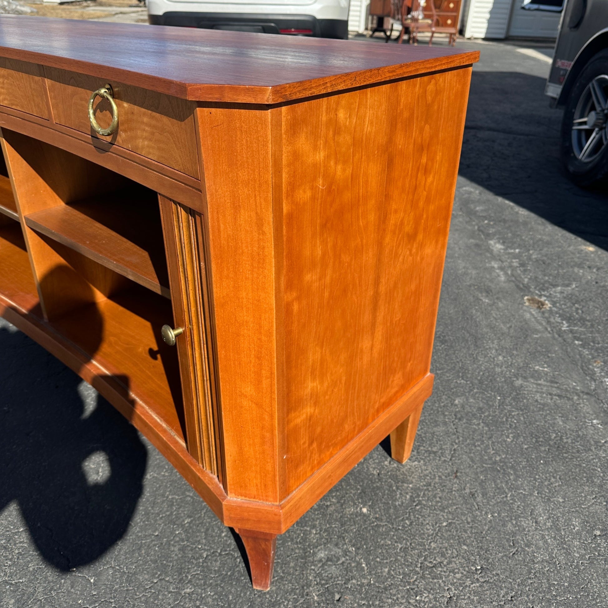 Michael Taylor Baker Furniture Regency Concave Sideboard Credenza Mid-Century