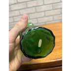 Vintage Aunt Jemima & Uncle Moses Green Glass Salt & Pepper Shakers