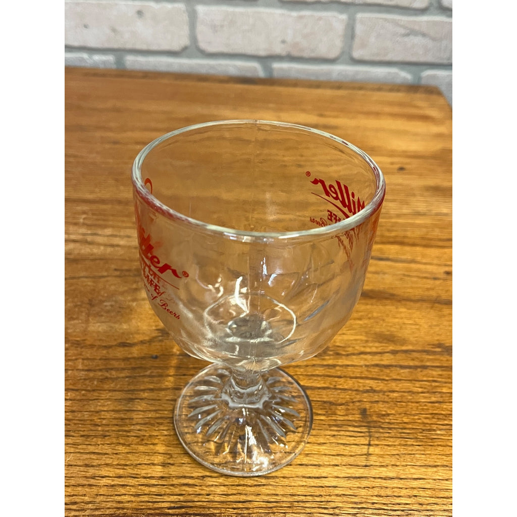 Vintage Miller High Life Footed Beer Glass or Goblet The Champagne of Beers
