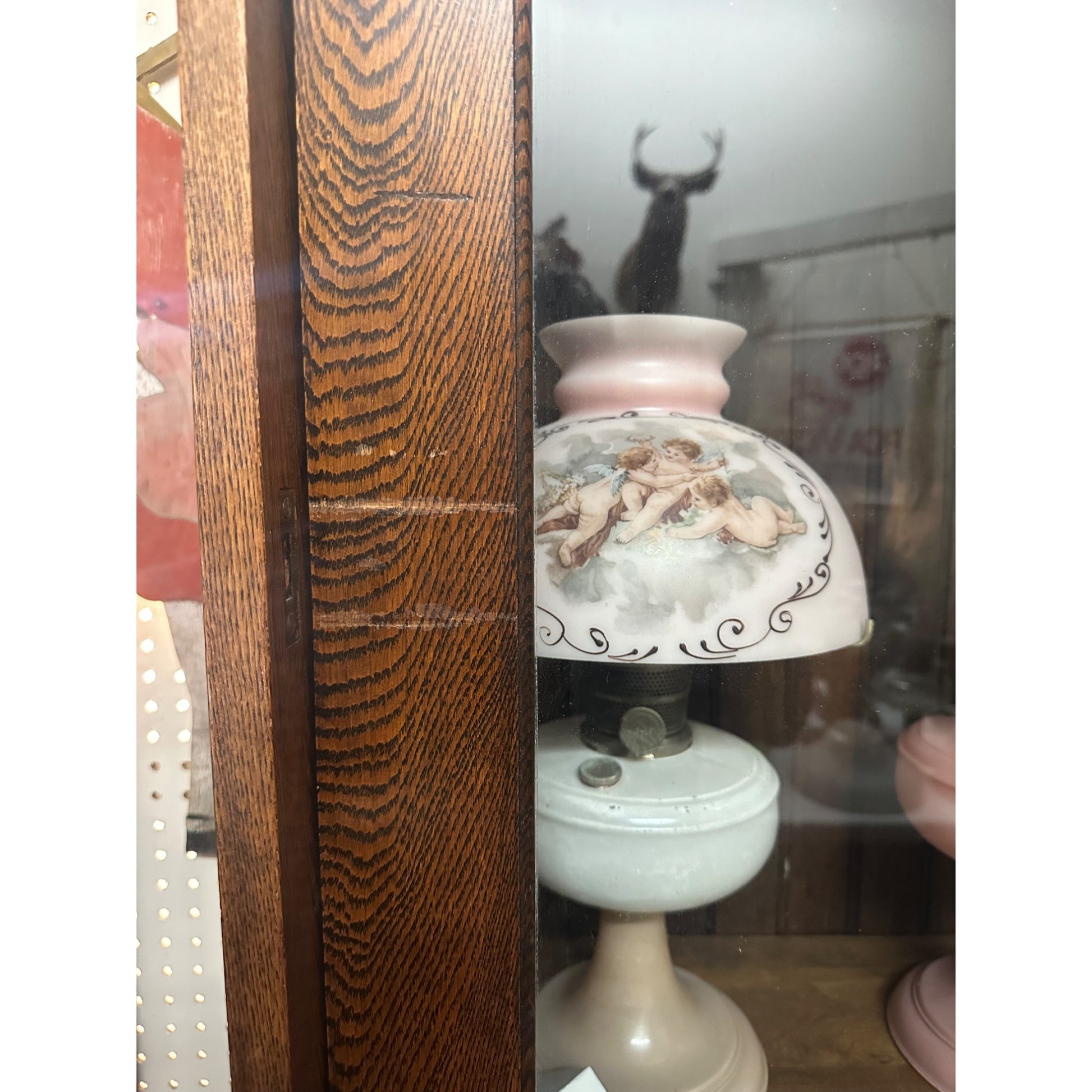 Antique 1900s General Store Mercantile Apothecary Display Cabinet Sliding Doors