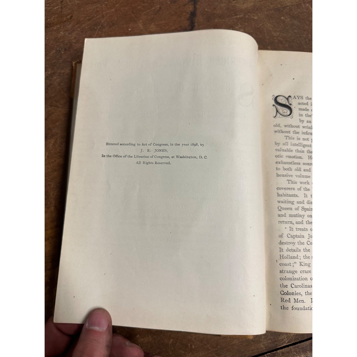 Antique 1898 American History for Young Folks Illustrated Hardcover Book