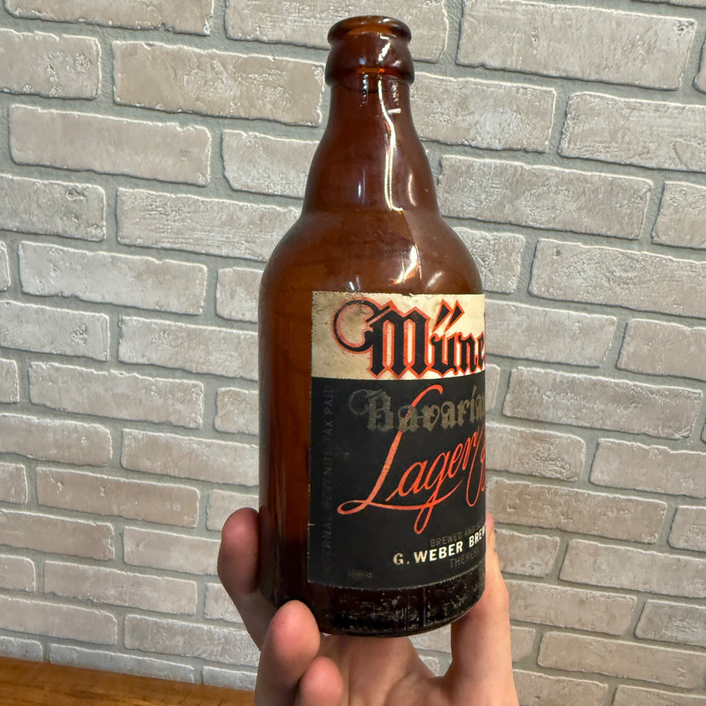 Vintage Munchner G. Weber IRTP Label Bottle Theresa Wisconsin 12oz WI Steinie