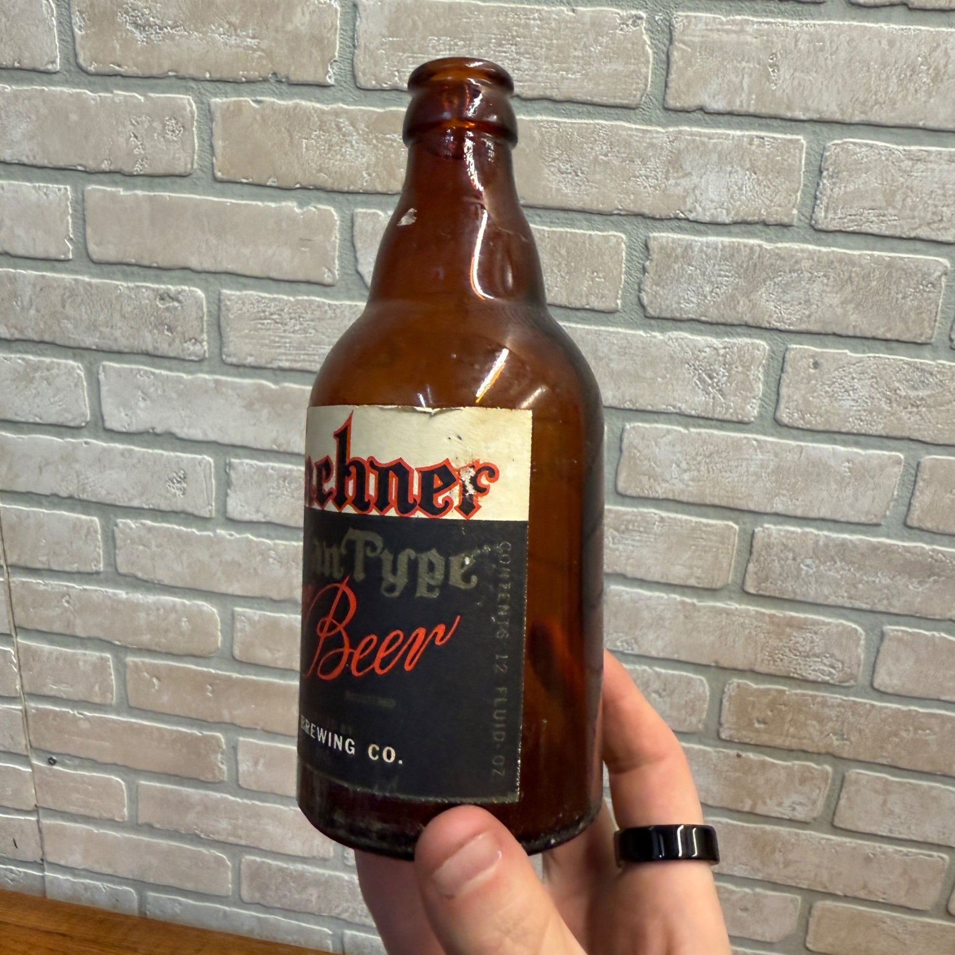 Vintage Munchner G. Weber IRTP Label Bottle Theresa Wisconsin 12oz WI Steinie