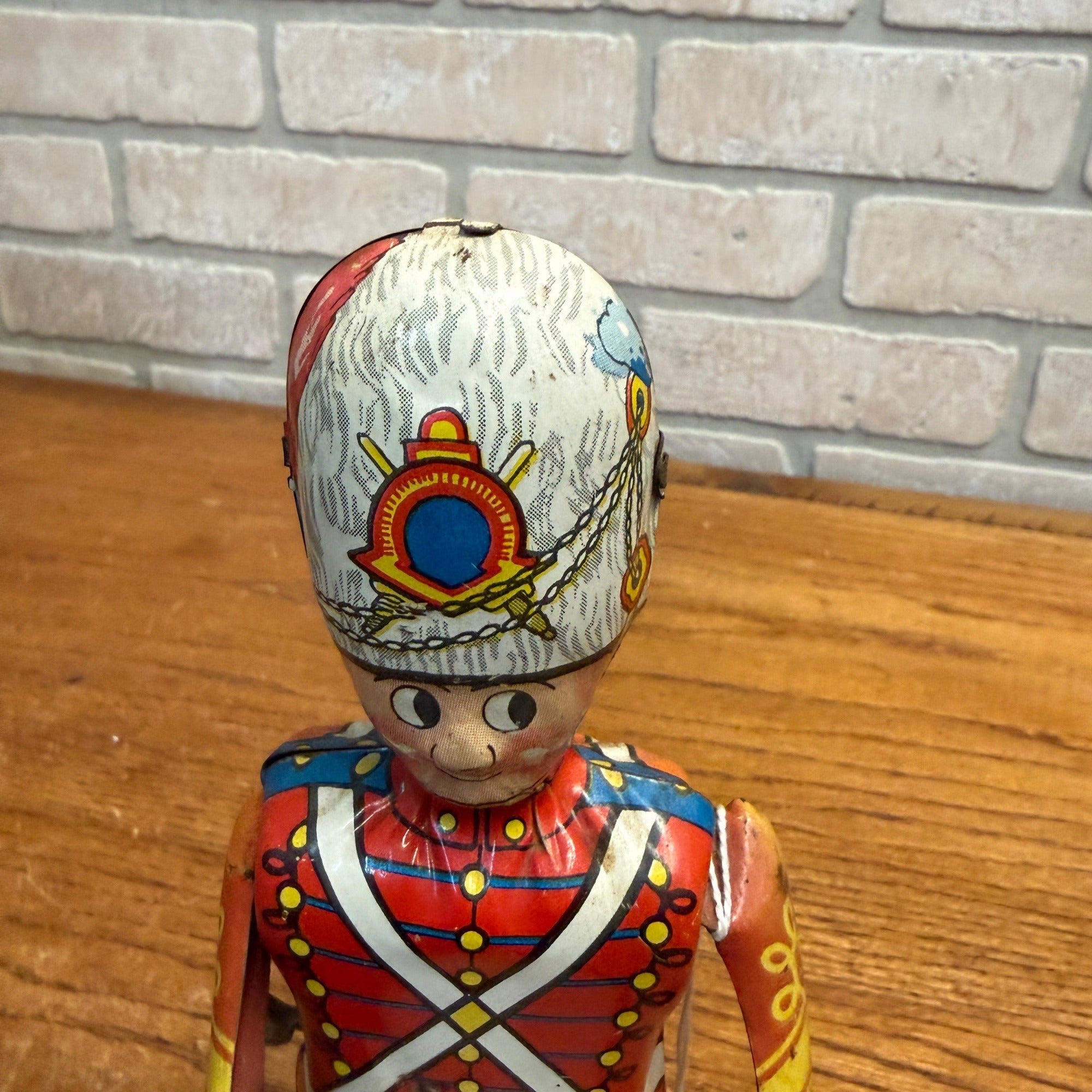 Vintage 40s/50s Marx George The Drummer Boy Windup Litho Tin Toy Nonworking