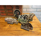 Antique 1880s Converse Litho Wood Barn & Farm Animals Child's Toy Playset