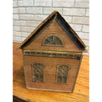 Antique 1880s Converse Litho Wood Barn & Farm Animals Child's Toy Playset