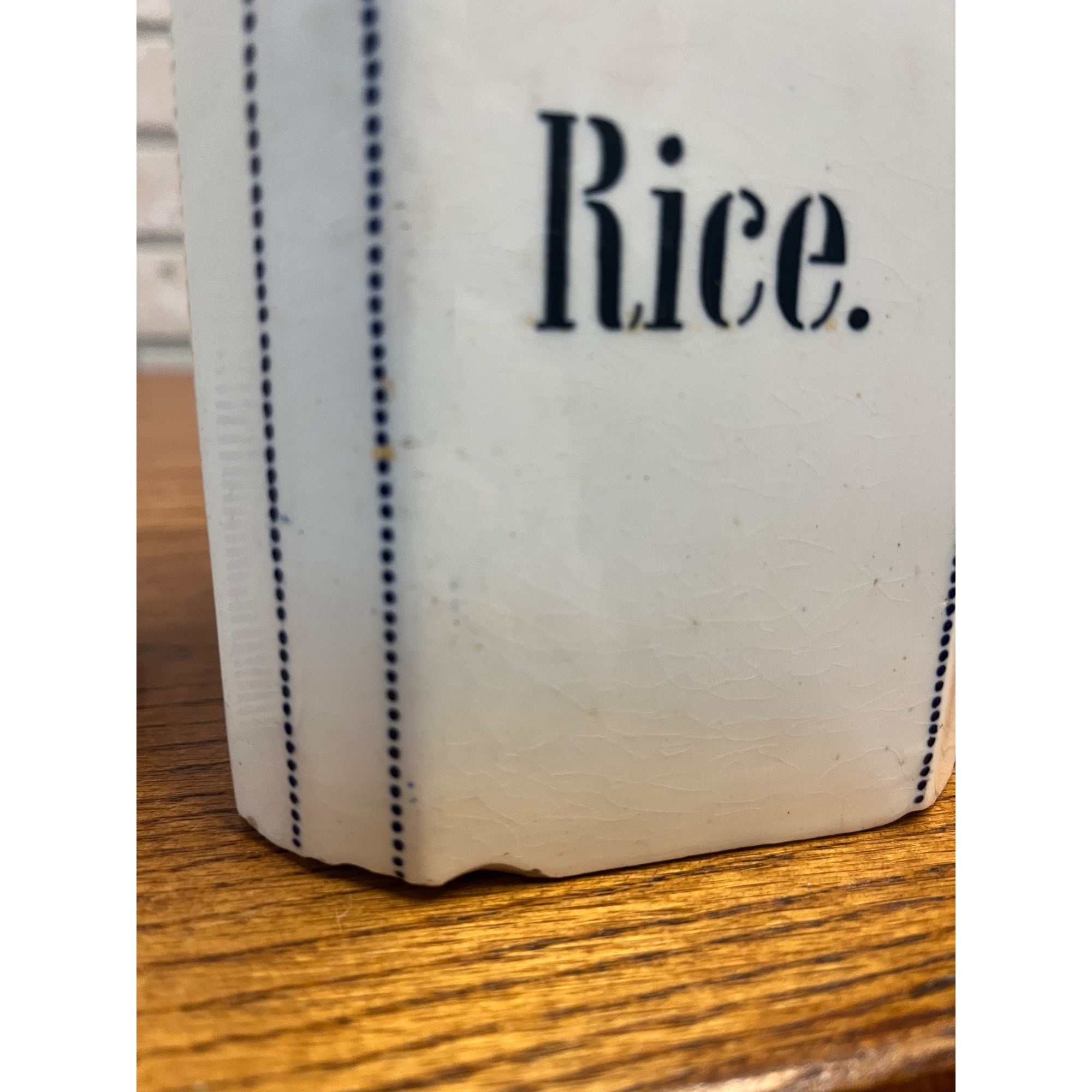 Vintage Germany Marked Ceramic Kitchen Canisters Coffee Rice Decor White