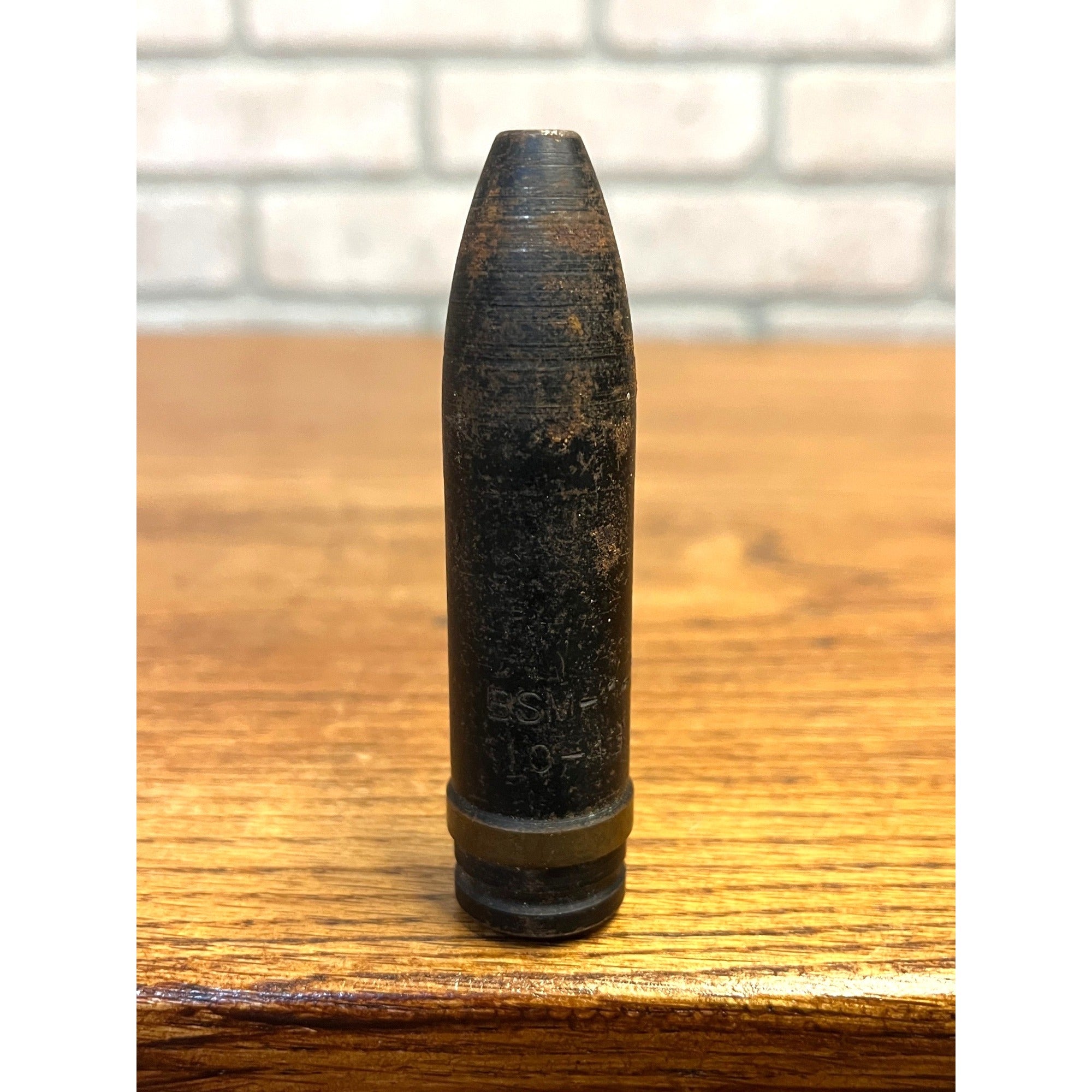 Vintage WWII 20MM Dummy Inert Training Round Projectile - Dated 1943