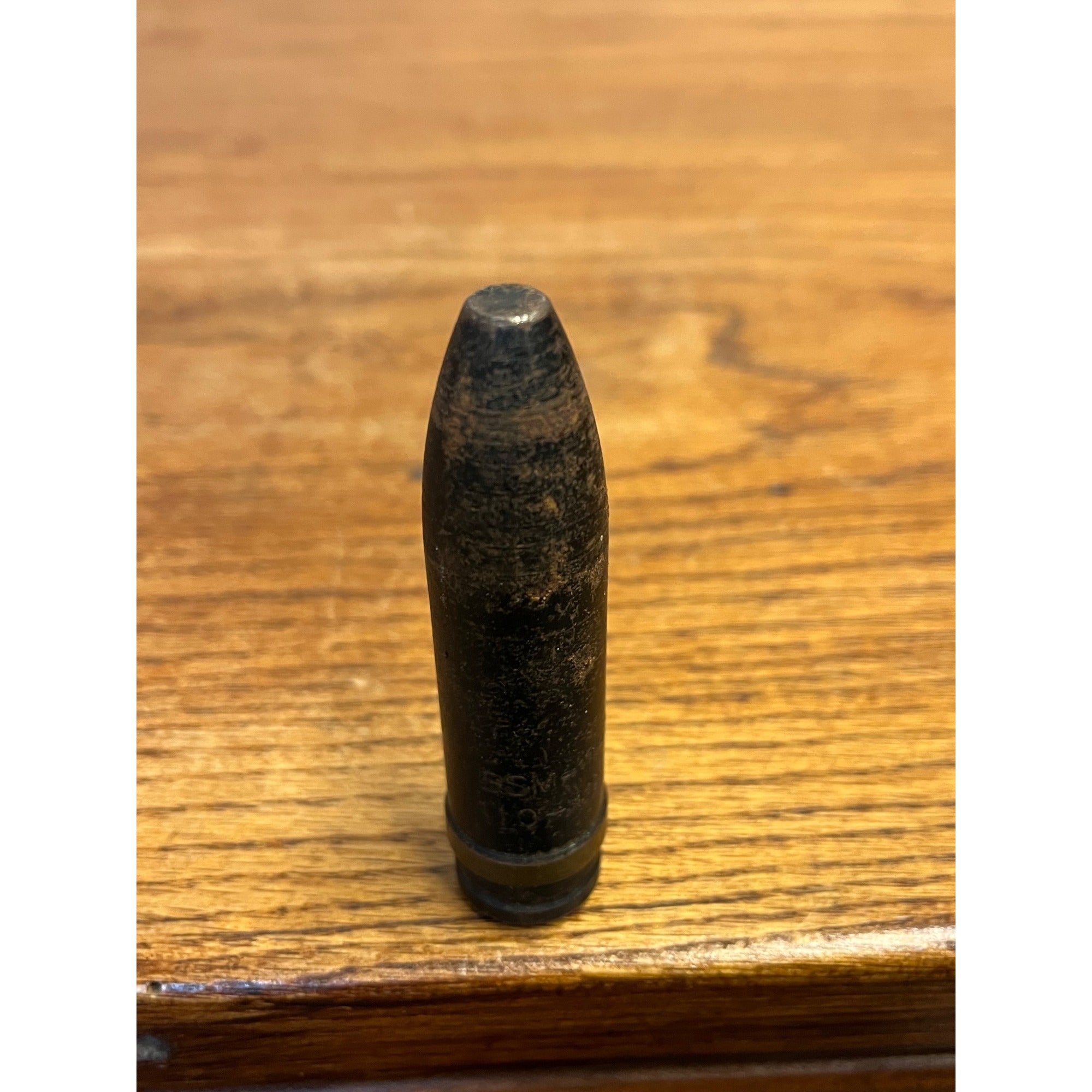 Vintage WWII 20MM Dummy Inert Training Round Projectile - Dated 1943