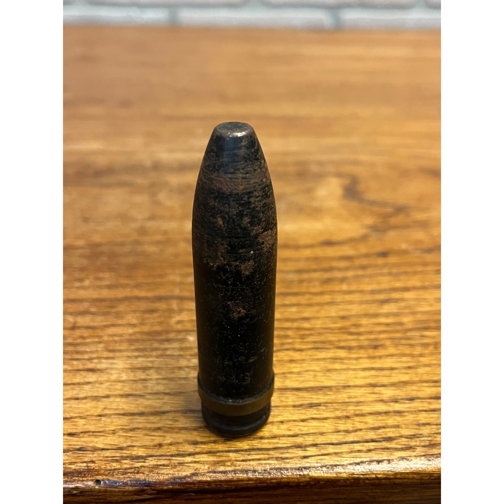 Vintage WWII 20MM Dummy Inert Training Round Projectile - Dated 1943