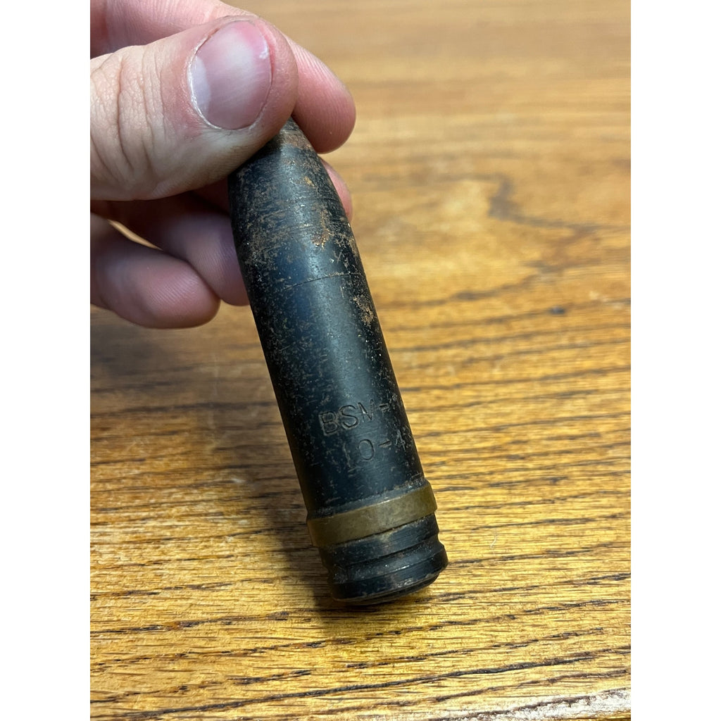 Vintage WWII 20MM Dummy Inert Training Round Projectile - Dated 1943