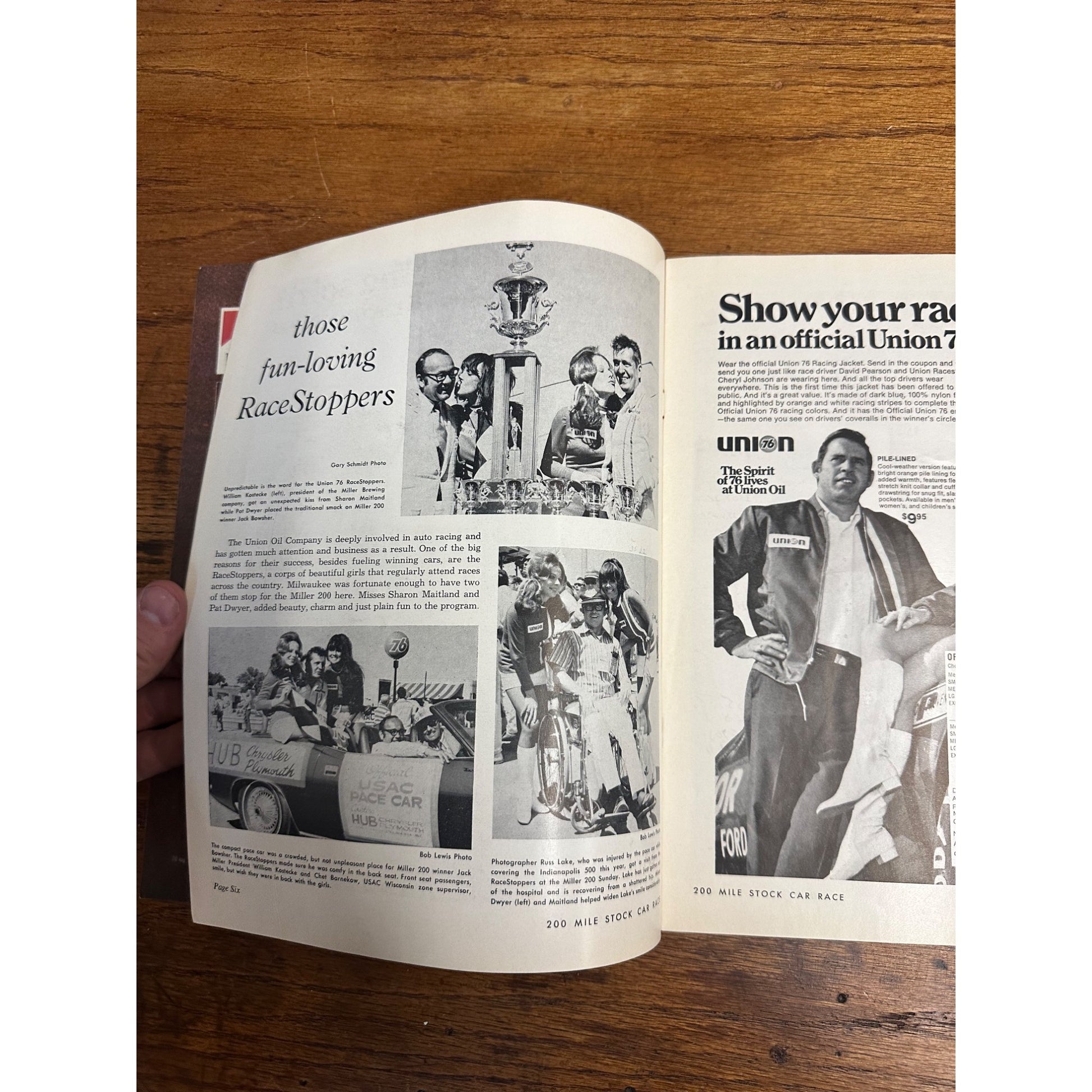 1971 Stock Car 200 Mile Race National Championship Souvenir Program Wisconsin