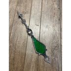 Vintage Old Star of David Green Ripple Glass Weathervane Weather Vane Arrow