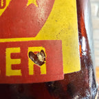 1950s Masons Root beer ACL Brown Amber Soda Pop Bottle Chicago