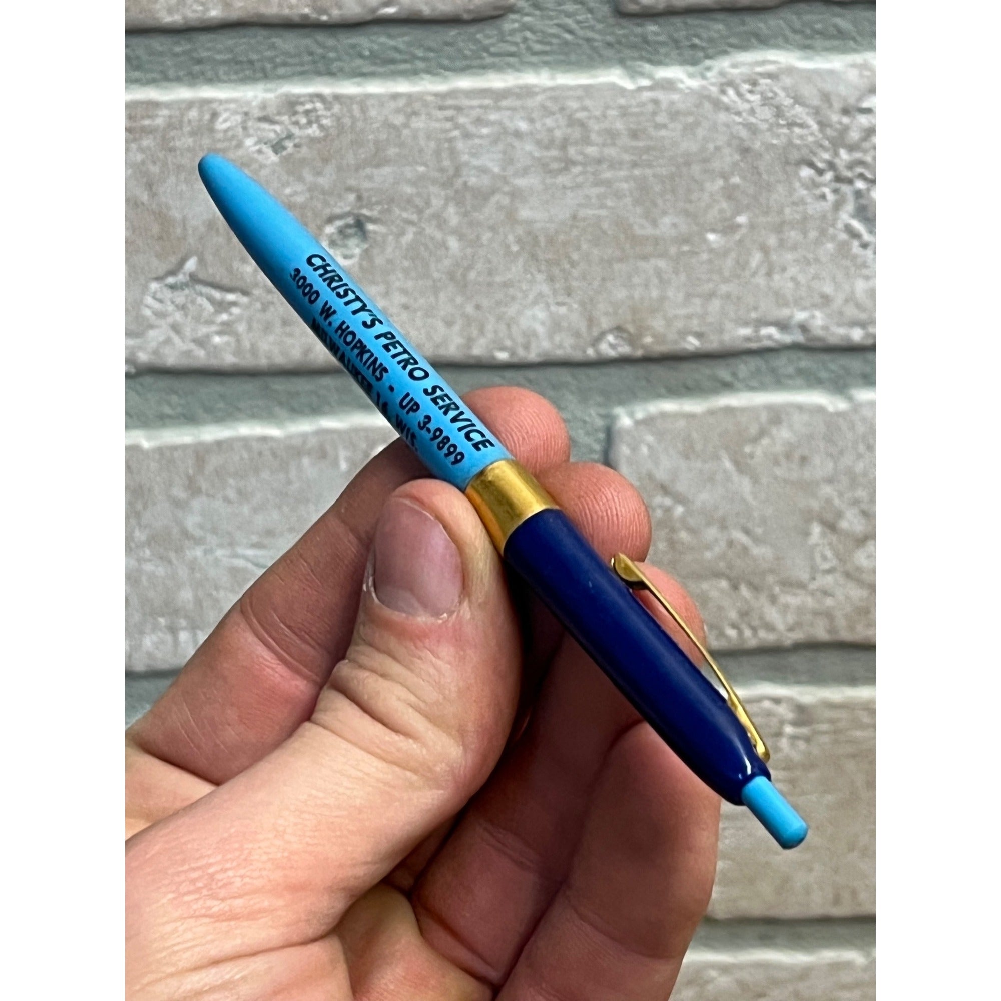 Vintage 1940s Christy's Petro Service Gas Milwaukee Wisconsin Advertising Pen