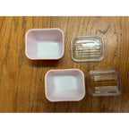 Red Pyrex Refrigerator Dishes W/Lids 501 Set of 4 Vtg Kitchen Storage Container