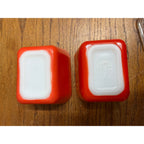 Red Pyrex Refrigerator Dishes W/Lids 501 Set of 4 Vtg Kitchen Storage Container