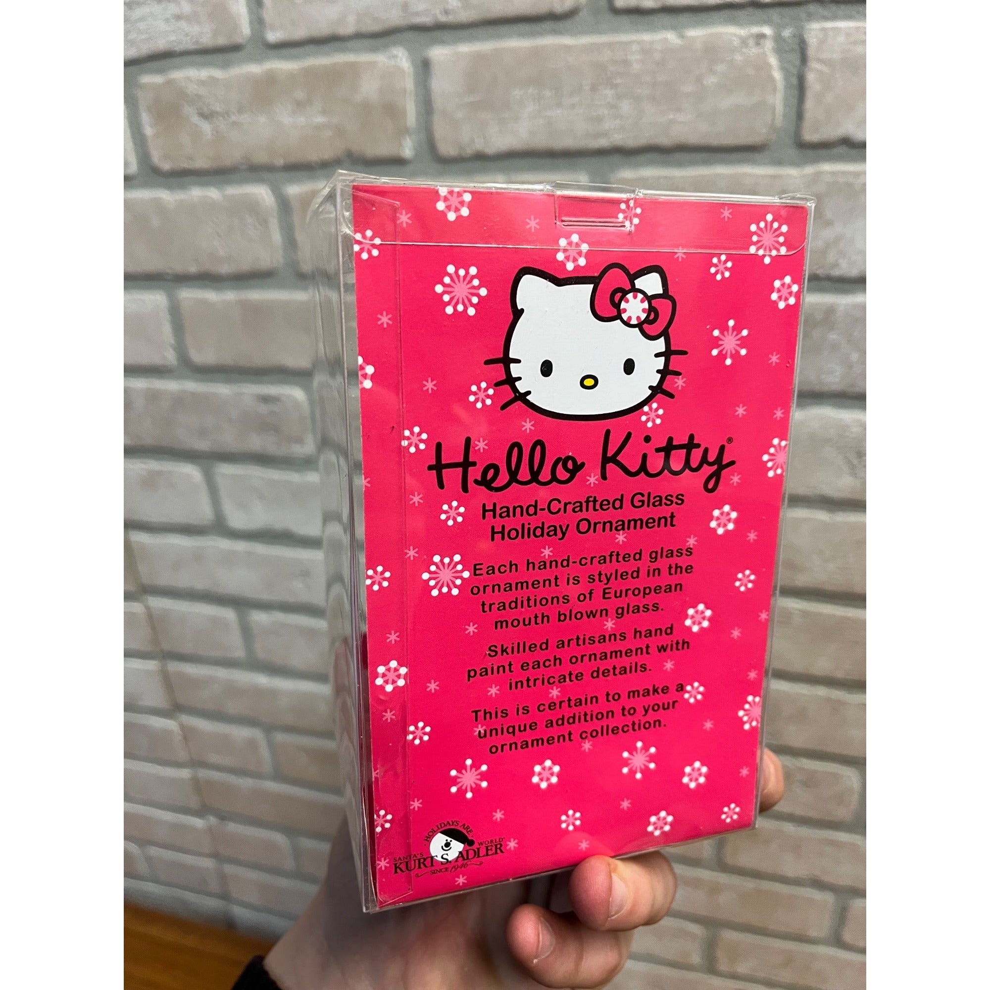 Kurt Adler Hello Kitty Hand Crafted Painted Christmas Ornament Figure HK0113