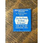 Vintage Matchbook Advertising Exceptional Foods by John and Mary Hesser. Oshkosh, Wis.