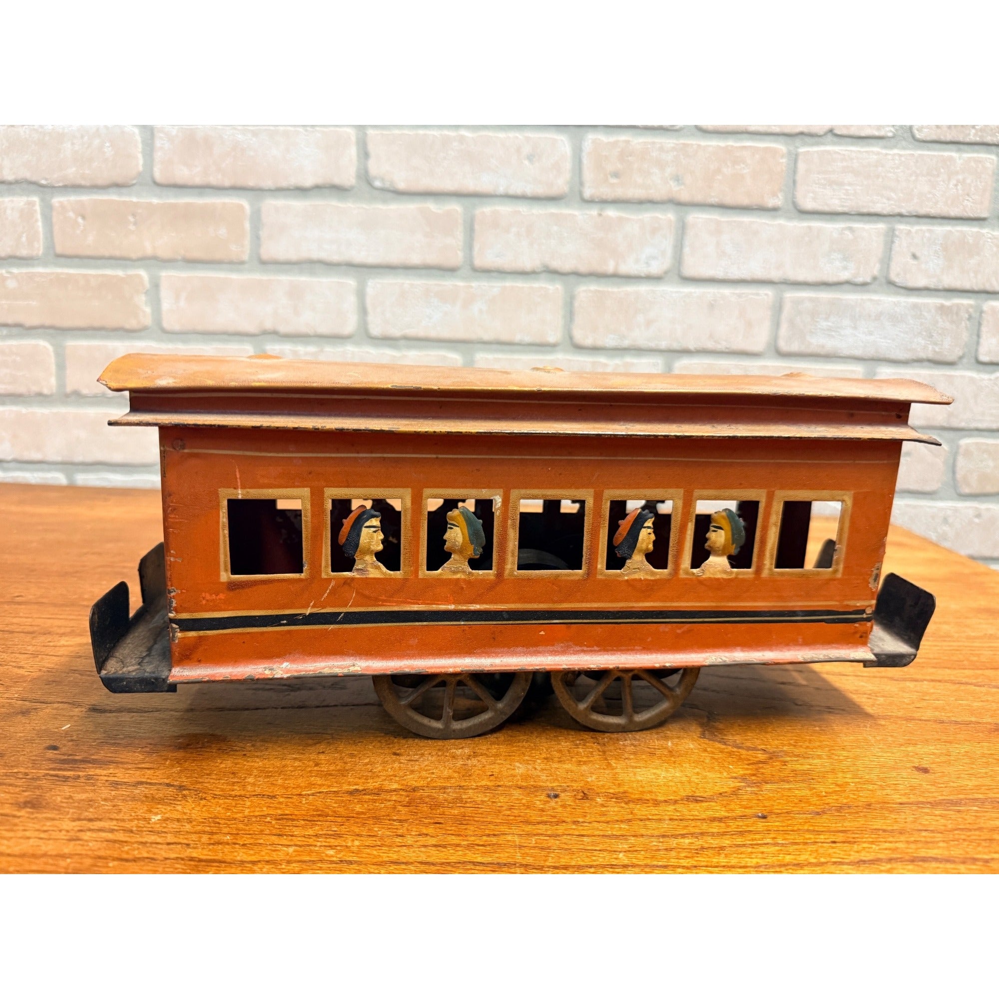 RARE Vintage 1900s Dayton Hillclimber Trolley Street Car Steel Toy Original Paint