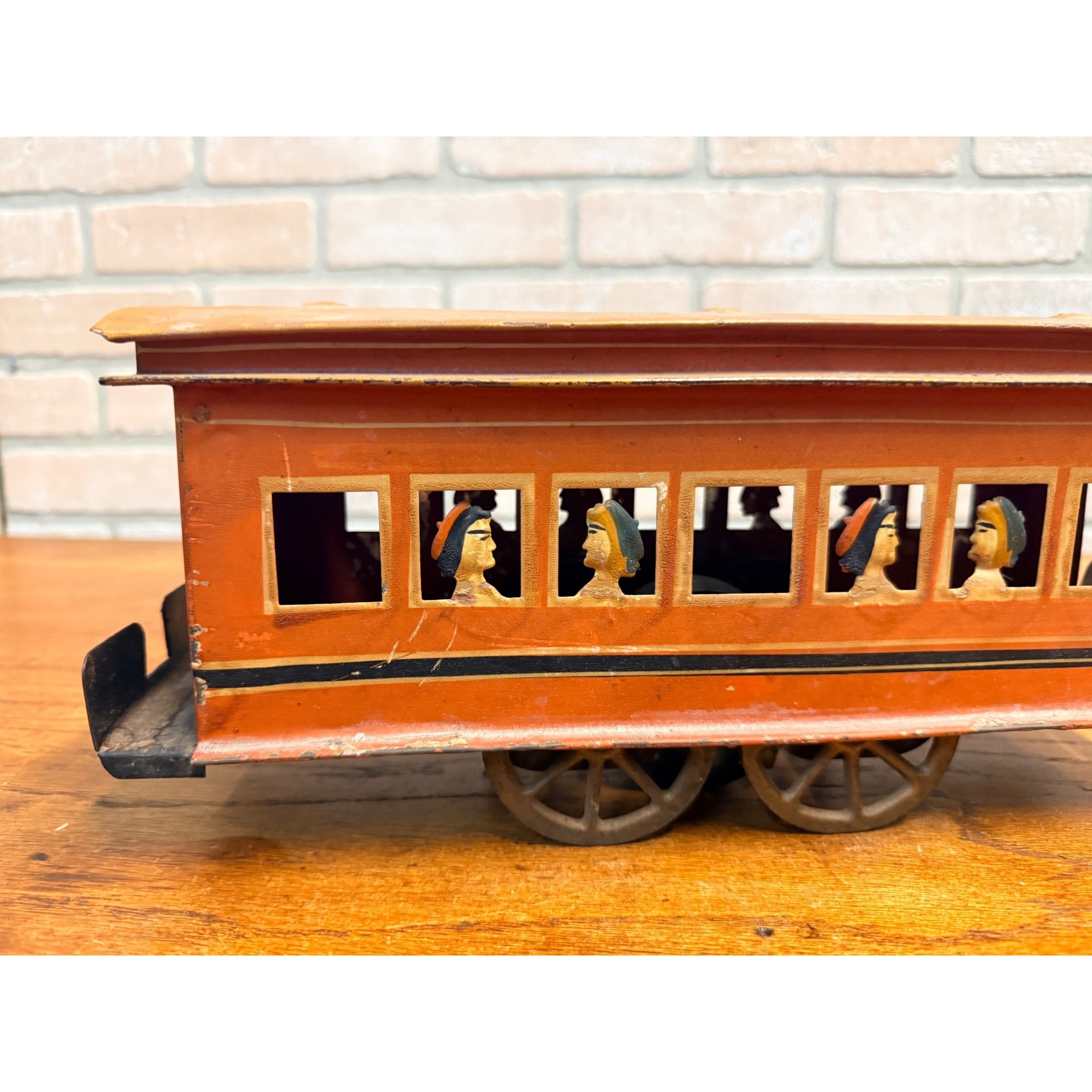 RARE Vintage 1900s Dayton Hillclimber Trolley Street Car Steel Toy Original Paint