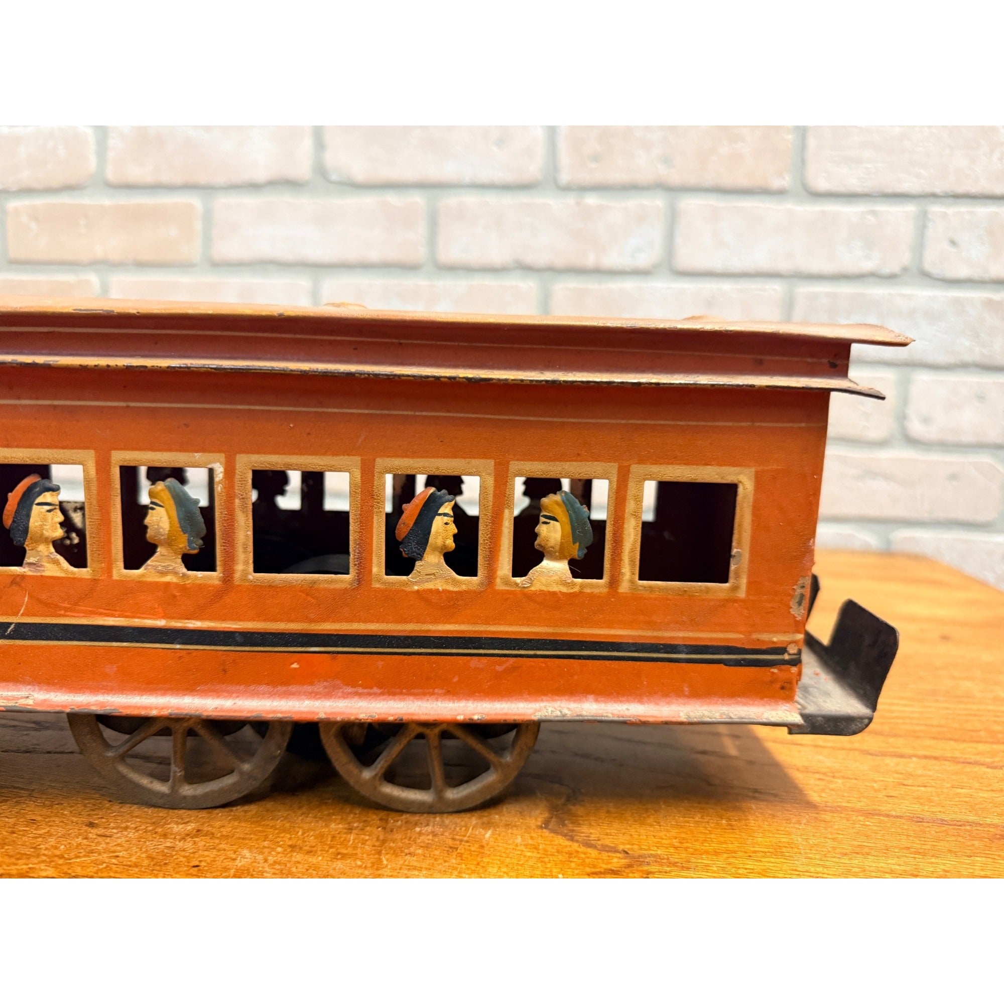 RARE Vintage 1900s Dayton Hillclimber Trolley Street Car Steel Toy Original Paint