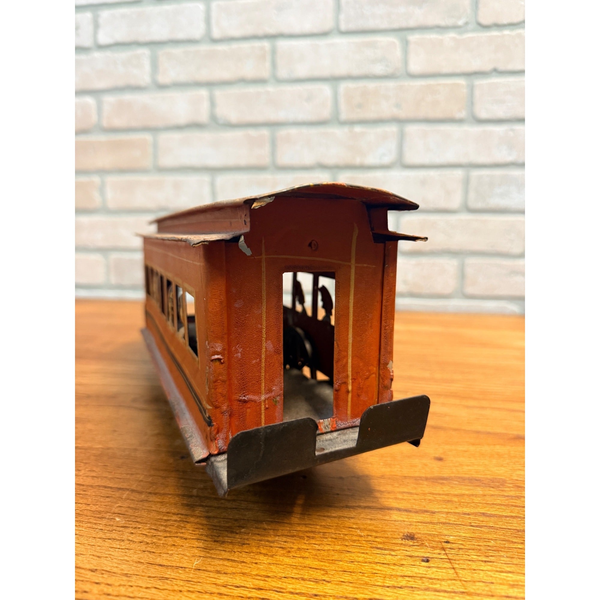 RARE Vintage 1900s Dayton Hillclimber Trolley Street Car Steel Toy Original Paint