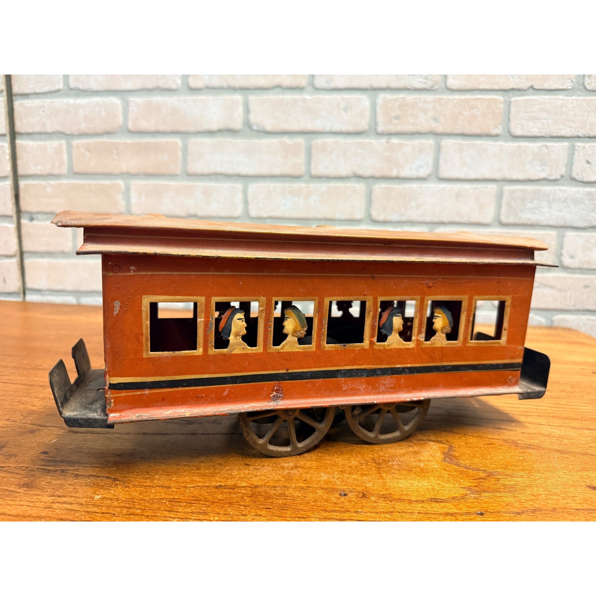 RARE Vintage 1900s Dayton Hillclimber Trolley Street Car Steel Toy Original Paint