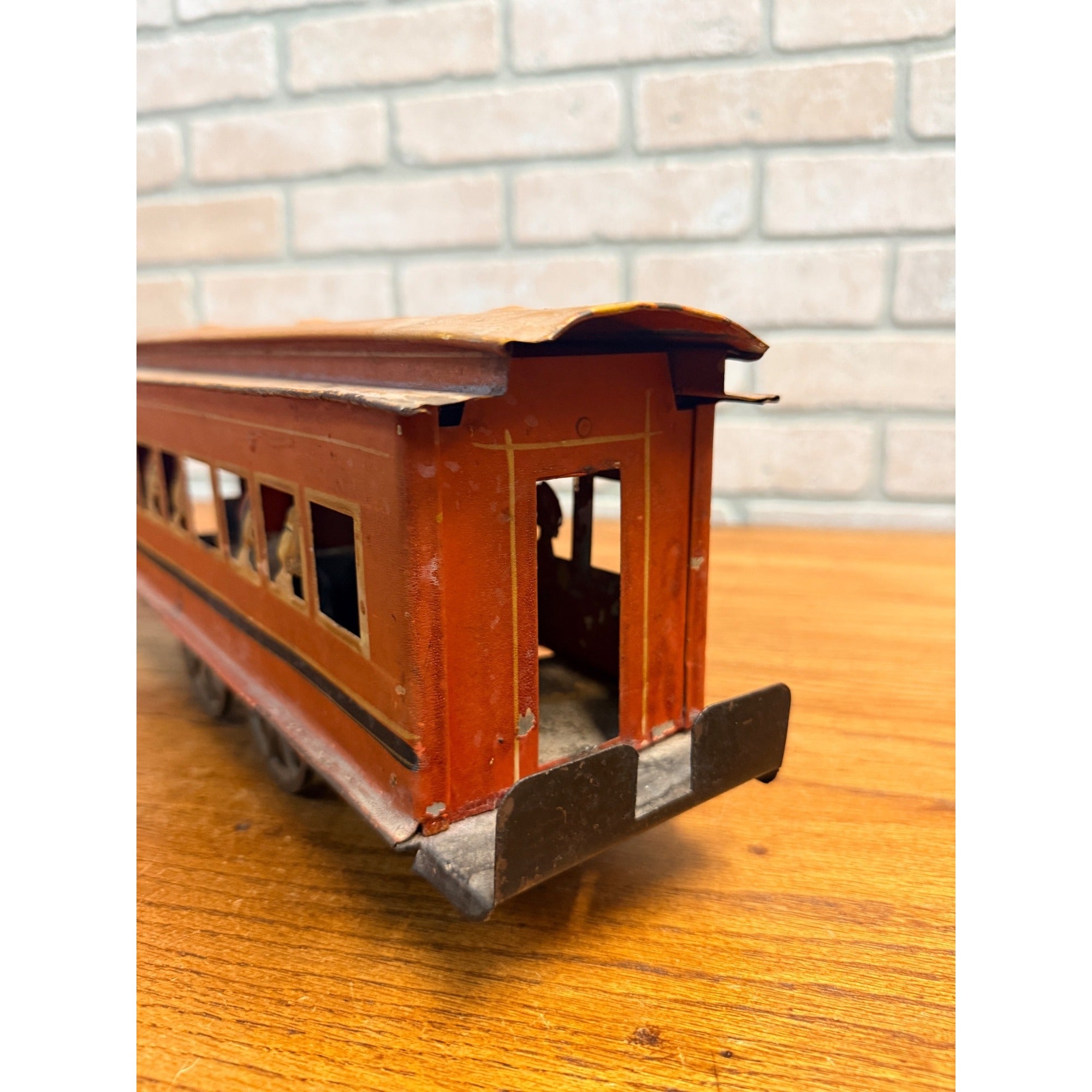 RARE Vintage 1900s Dayton Hillclimber Trolley Street Car Steel Toy Original Paint