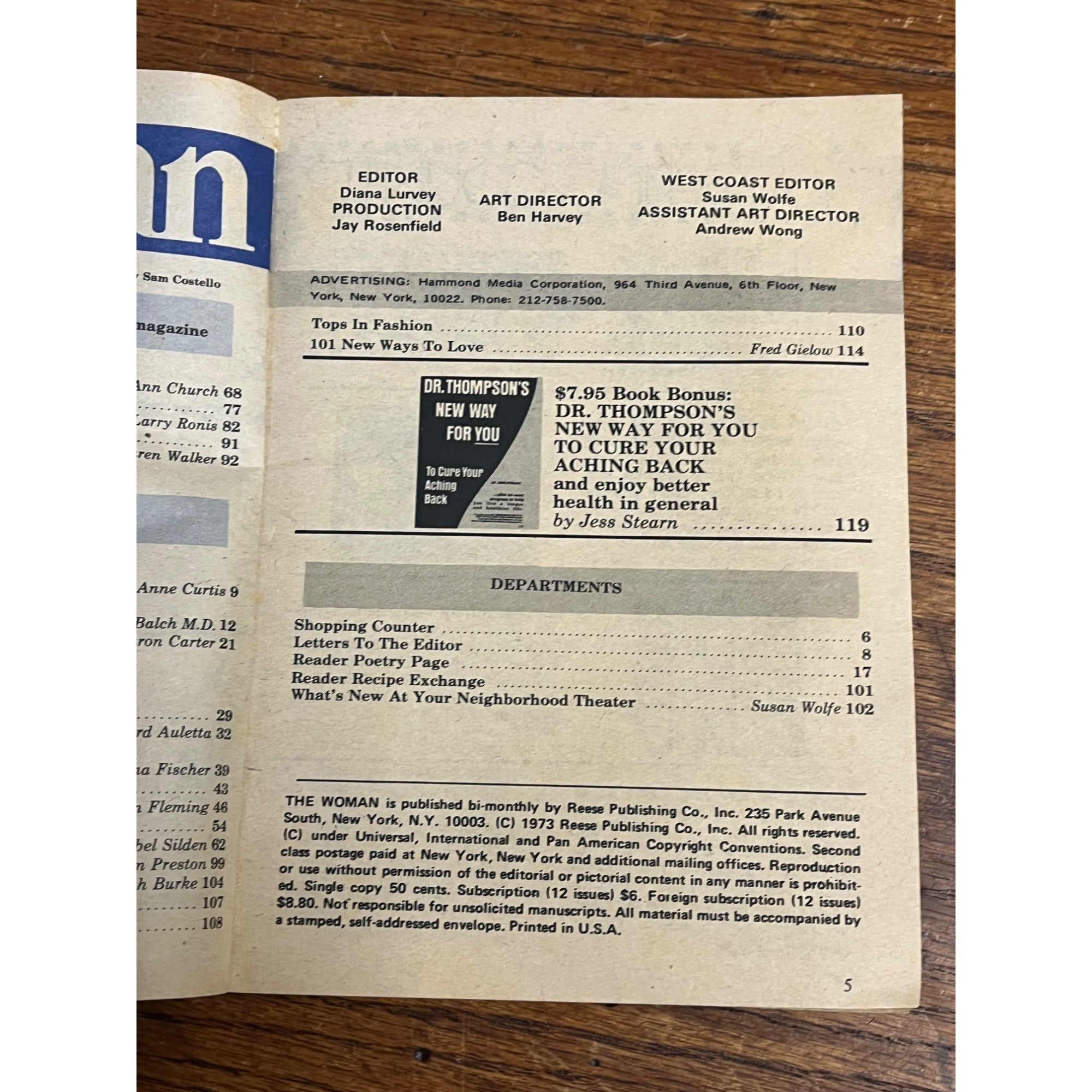 Vintage 1973 Dell: The Woman Magazine Lucille Ball, Kathleen Kennedy Wedding