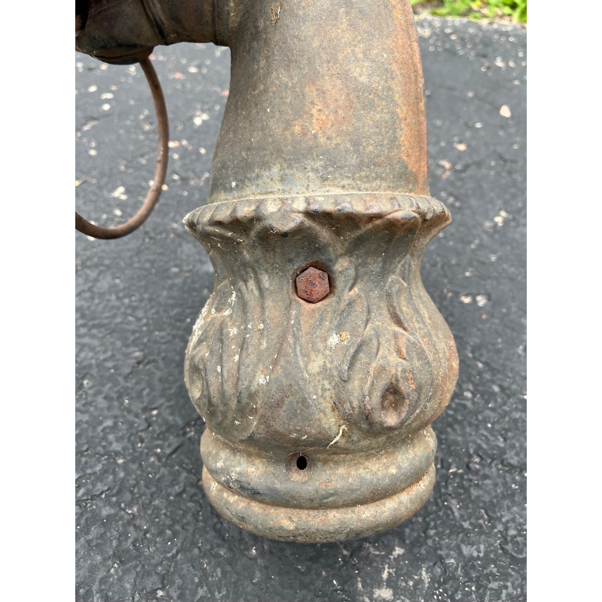 Antique Cast Iron Horse Head Hitching Post Finial Original Primitive Farm Stable Architectural