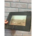 Vintage c1906 Sugar Creek Wisconsin Farm Hess Bros Chain-Framed Photo Horse Barn