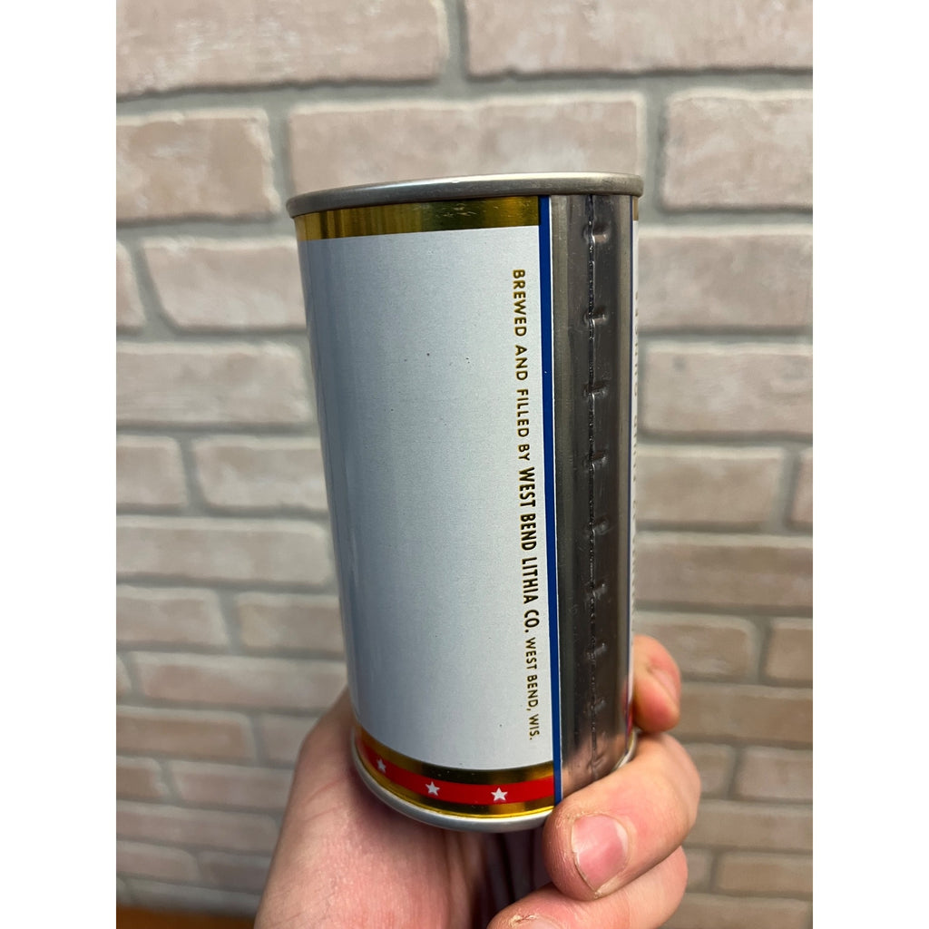 Old Timer's Lager Beer Coin Bank Can West Bend Litha Co. West Bend, Wisconsin