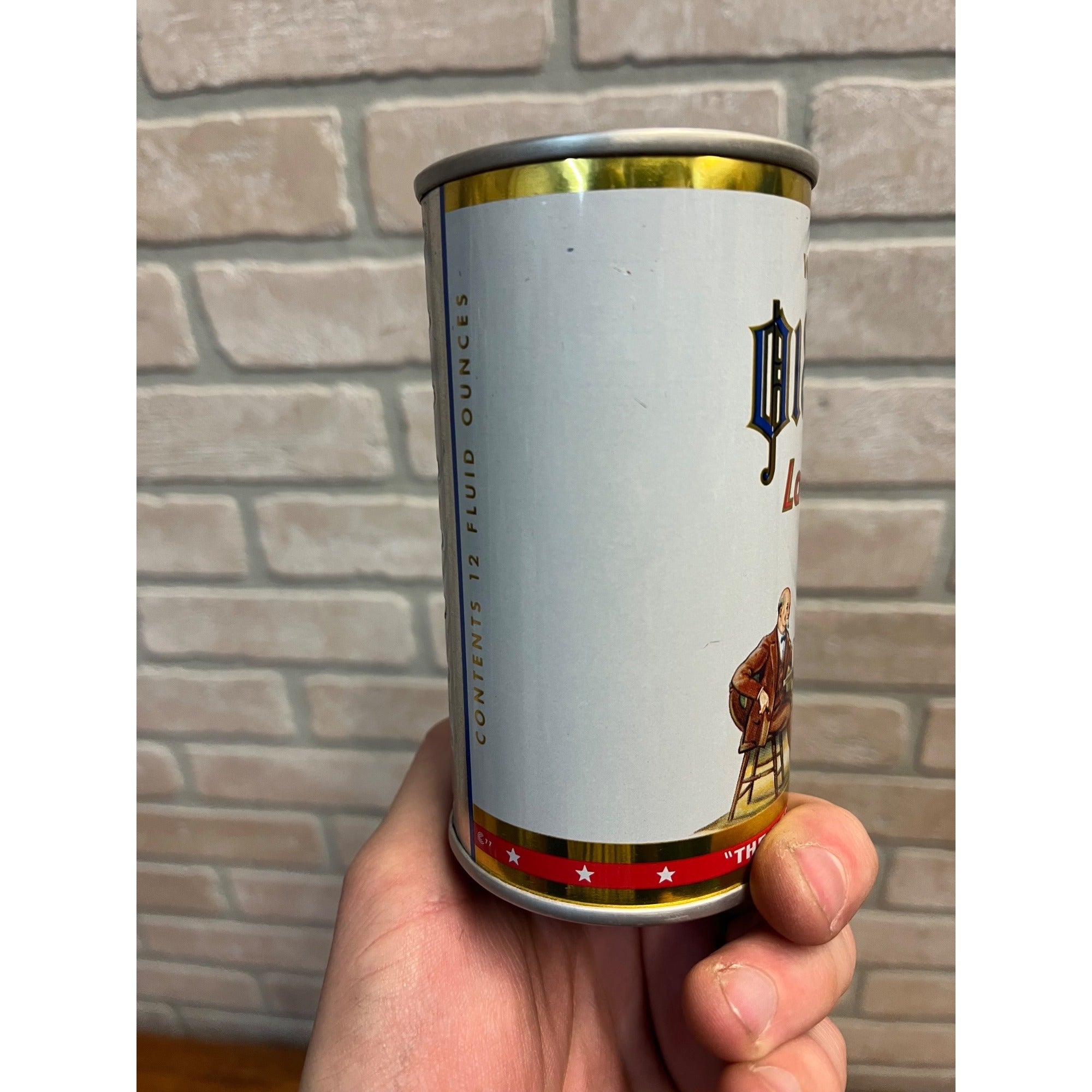 Old Timer's Lager Beer Coin Bank Can West Bend Litha Co. West Bend, Wisconsin