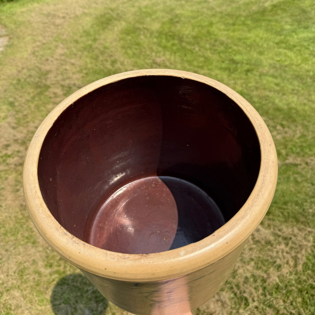 Antique 2 Gallon Double P Target Red Wing Crock Stoneware Bottom Signed
