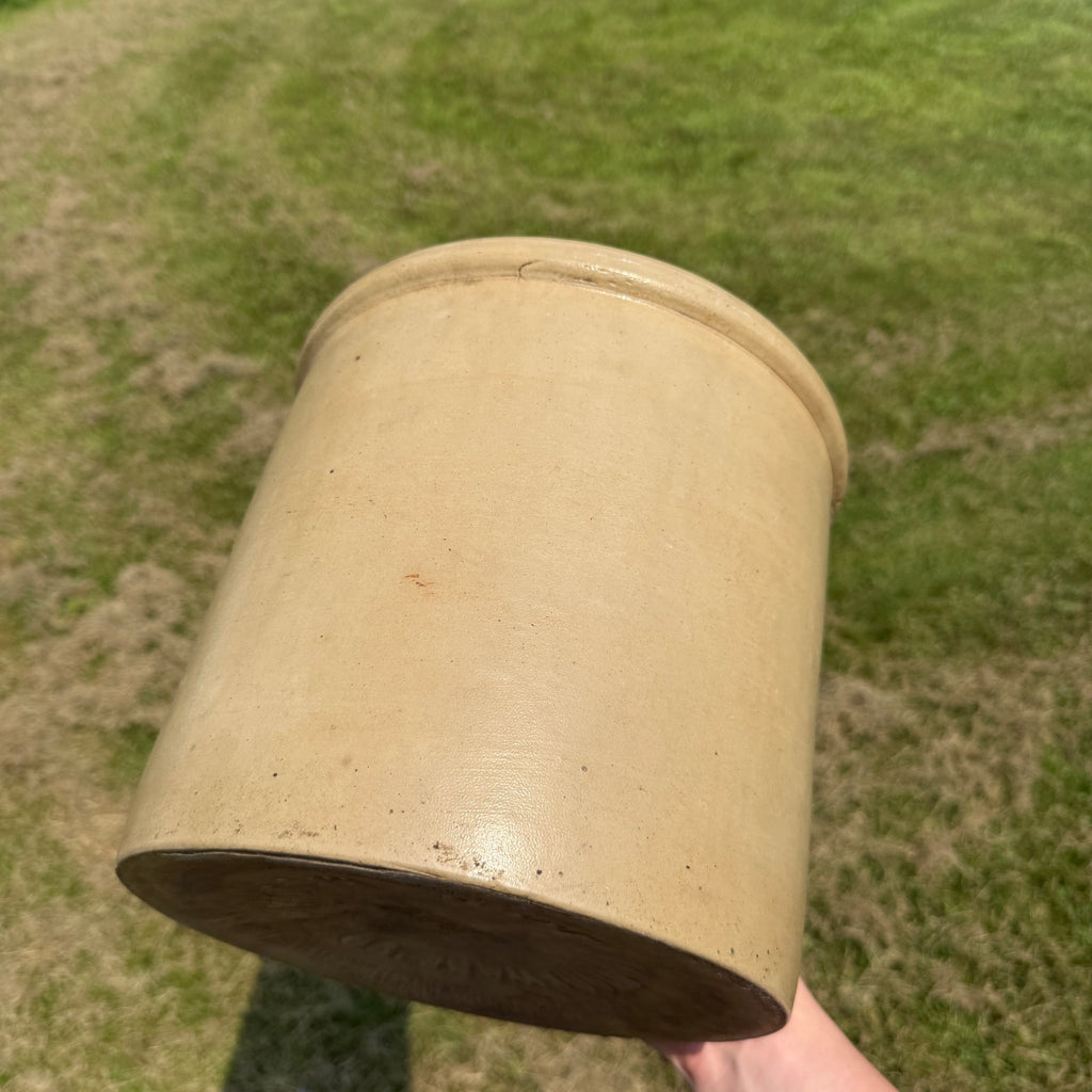 Antique 2 Gallon Double P Target Red Wing Crock Stoneware Bottom Signed