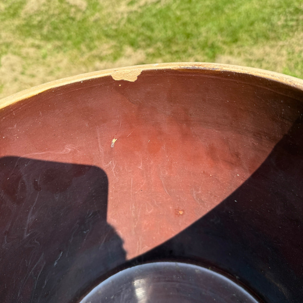 Antique 2 Gallon Double P Target Red Wing Crock Stoneware Bottom Signed