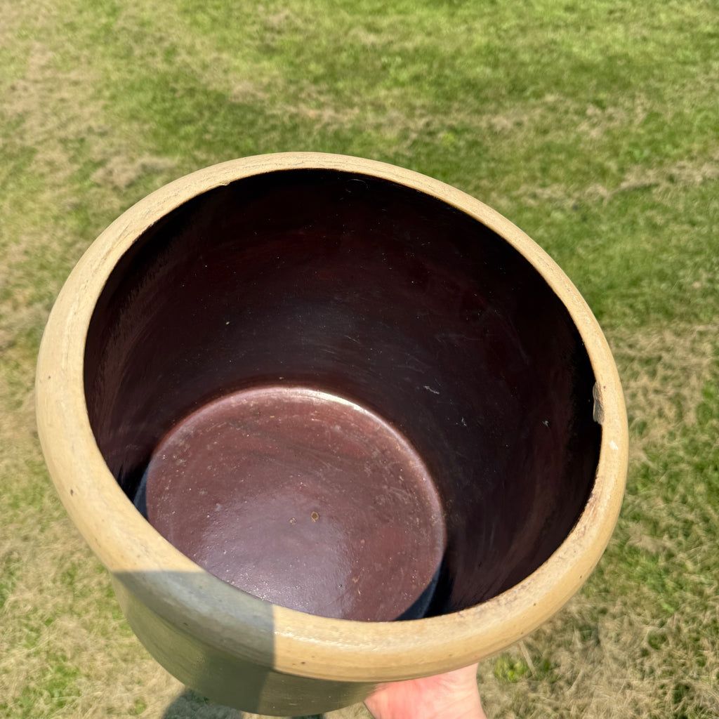 Antique 2 Gallon Double P Target Red Wing Crock Stoneware Bottom Signed