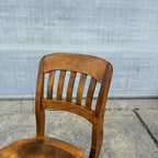 Antique Industrial Office Chair Wooden Excellent