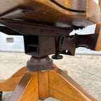Antique Industrial Office Chair Wooden Excellent