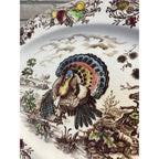 Vintage Turkey Thanksgiving Platter Transferware Made In Japan